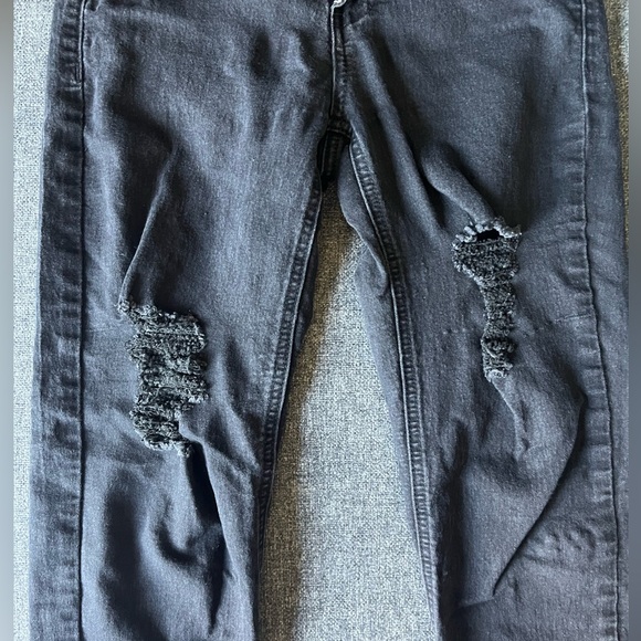 Guess Black high waist Ripped Skinny Jeans size 0 - Picture 5 of 6